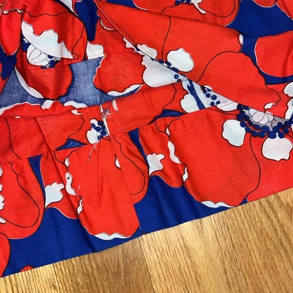 Vintage Hand-made Poppy Maxi Skirt - Picture 7 of 8